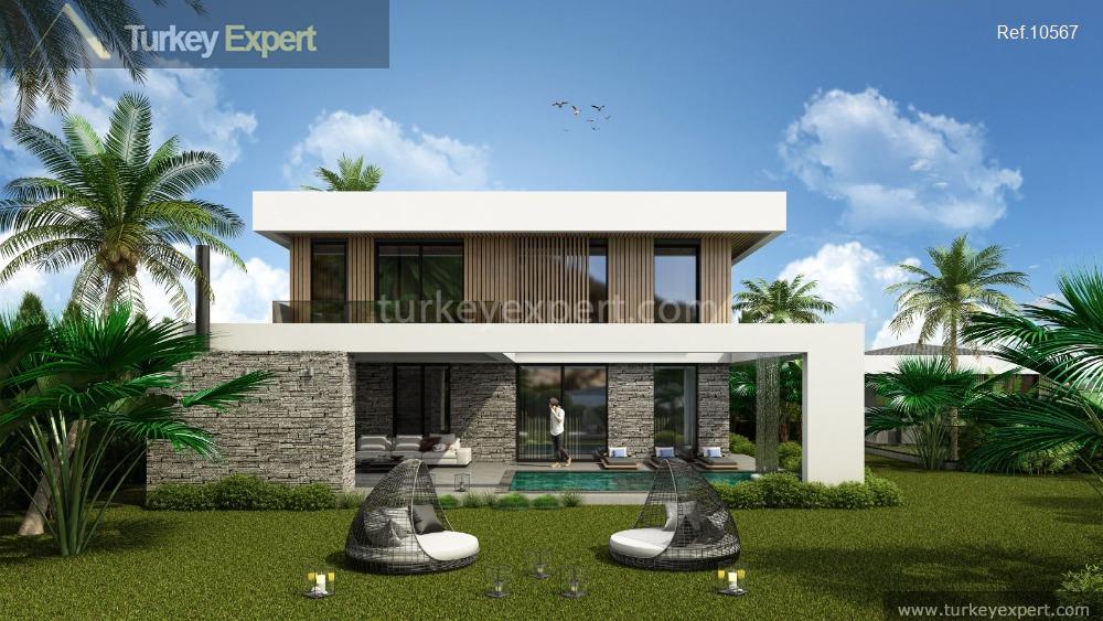 detached luxury villas with spectacular sea views and  pool near4